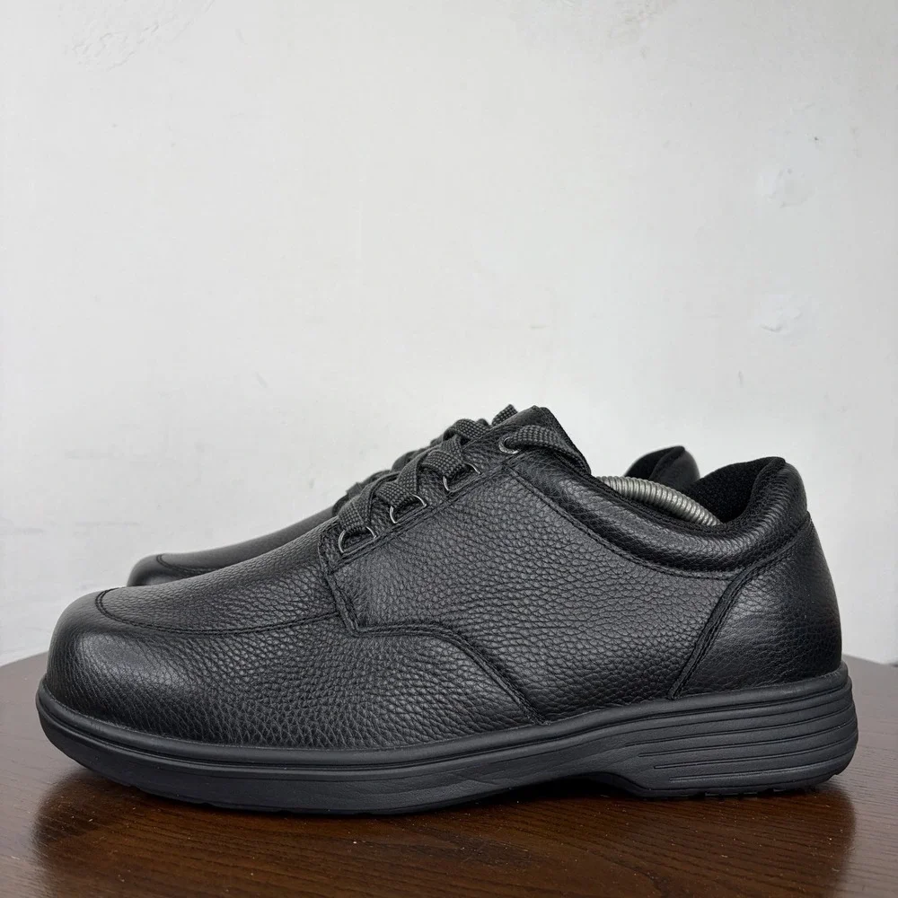 Orthofeet 410 Avery Island Shoes Mens 11.5 XX Wide Black Leather Oxford Diabetic